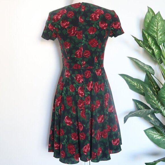 Brooks Brothers 100% Silk Floral Print Fit & Flare Short Sleeve Mini Dress 0 - Picture 8 of 12